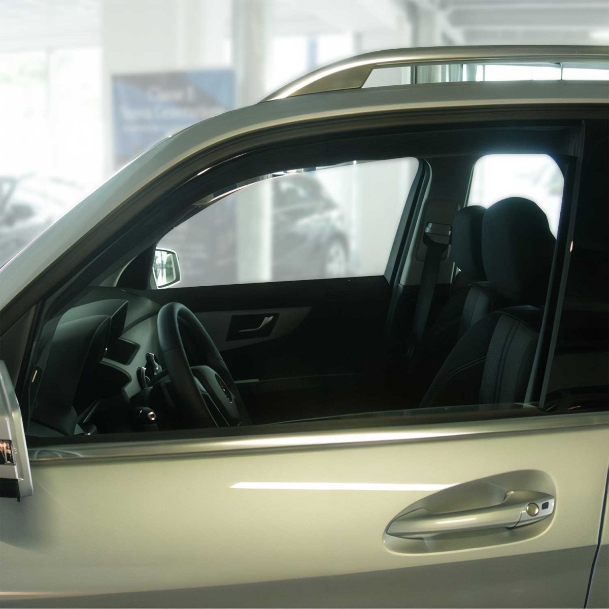 Mercedes GLK Wind Deflector - Omac - Acrylic 2 Pcs - Black Smoke - '10-'15 Mercedes GLK Wind Deflector - Omac - Acrylic 2 Pcs - Black Smoke - '10-'15